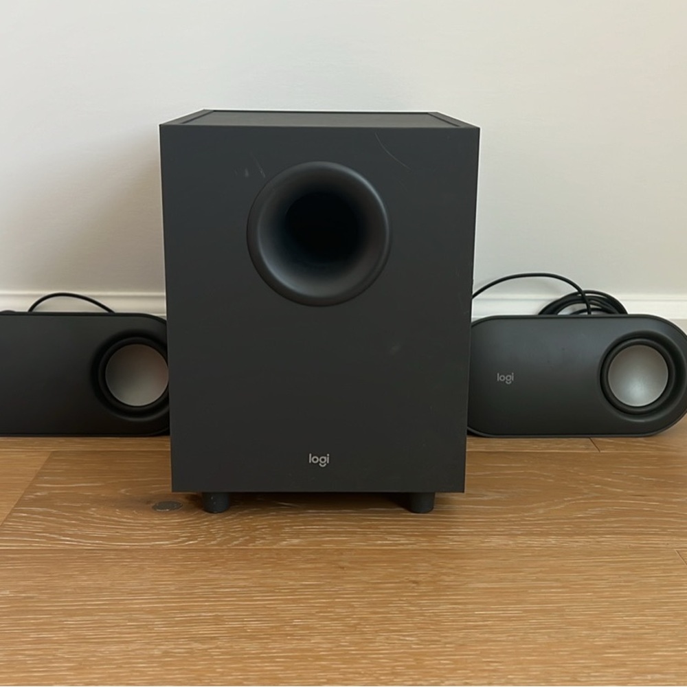 Logitech Black Portable Speaker System with Modern Design